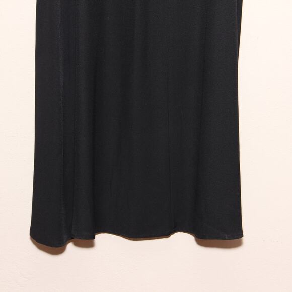 Vintage Maggie Lawrence Black A-Line Maxi Skirt Size Large Made in USA - Picture 6 of 7
